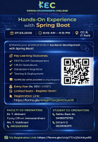 Workshop - Hands on Experience with Spring Boot 2026 Workshop Poster
